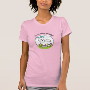 Spring Bichon Frise Hund mit Blume - Niedlich T-Shirt
