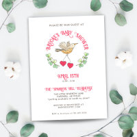 Spring Bird mit Herz-Niedliche Babydusche