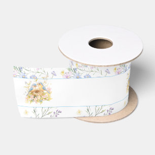 Spring Birds Baby Dusche Satinband