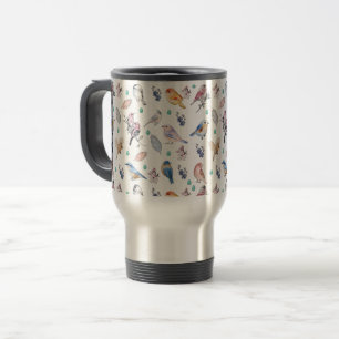 Spring Birds Pattern Reisebecher