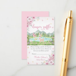 Spring Bloom and Butterflies Deer Baby Shower Begleitkarte