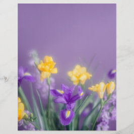 Spring blooms scrapbook paper