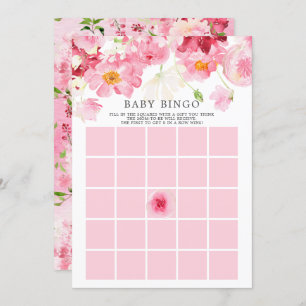 Spring Blossom BINGO Baby Shower Game Einladung