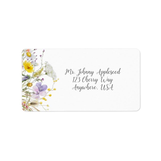 Spring Blossom Wedding Address Labels Adressaufkleber (Vorne)