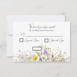 Spring Blossom Wedding Response Cards RSVP Karte