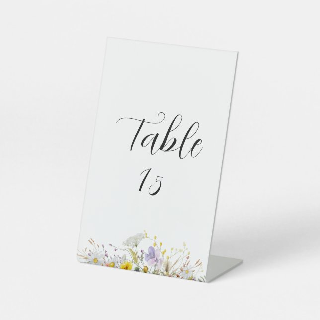 Spring Blossom Wedding Table Numbers Sockelschild (Vorderseite)
