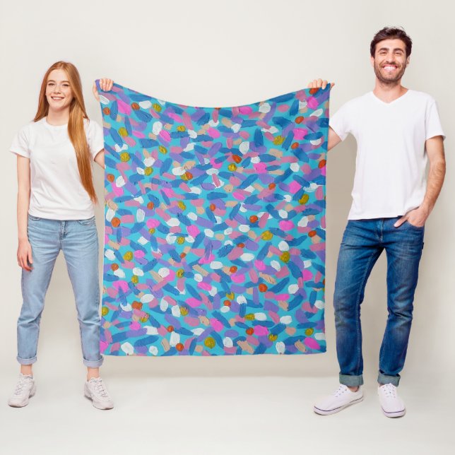 Spring Blue Abstrakt Fleecedecke (Beispiel)