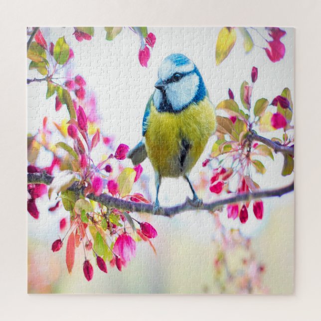 Spring Blue Bird Puzzle (Vertikal)