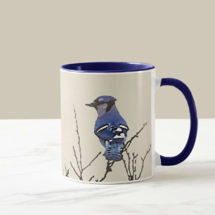 Spring Blue Jay Fine Art for Bird Lovers Tasse