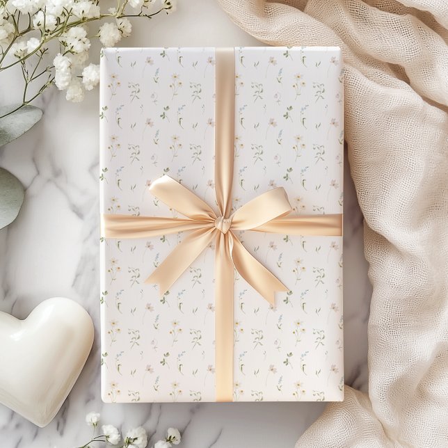 Spring Blue Wildblume Geschenkpapier (Von Creator hochgeladen)