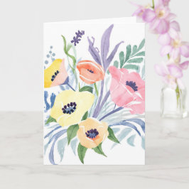 Spring Blume Bouquet | Hübsche Blumenfarbe Karte