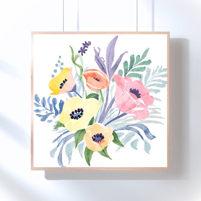 Spring Blume Bouquet | Hübsche Blumenfarbe Poster (Von Creator hochgeladen)