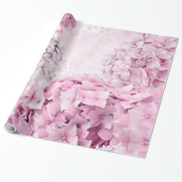 Spring Blume Hydrangea Pastel Collage Geschenkpapier