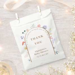 Spring Boho Arch Wildblume Floral Baby Dusche Geschenktütchen