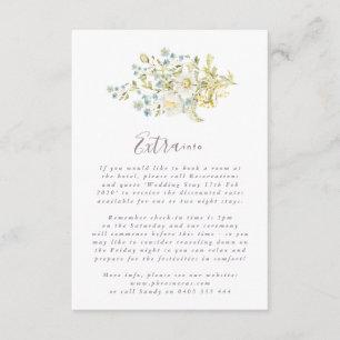 Spring Boho Wildblume Pampas Wedding Begleitkarte