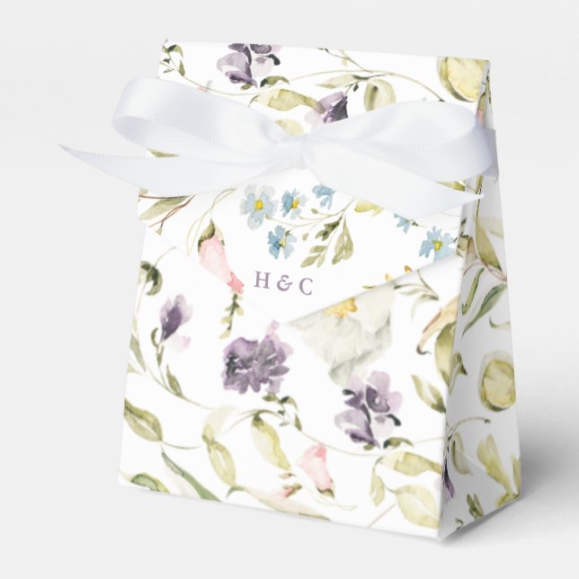 Spring Boho Wildblume Pampas Wedding Geschenkschachtel (Vorderseite)