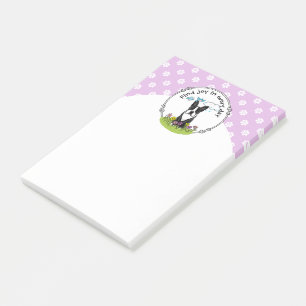 Spring Boston Terrier (schwarzer Niedlicher Hund) Post-it Klebezettel