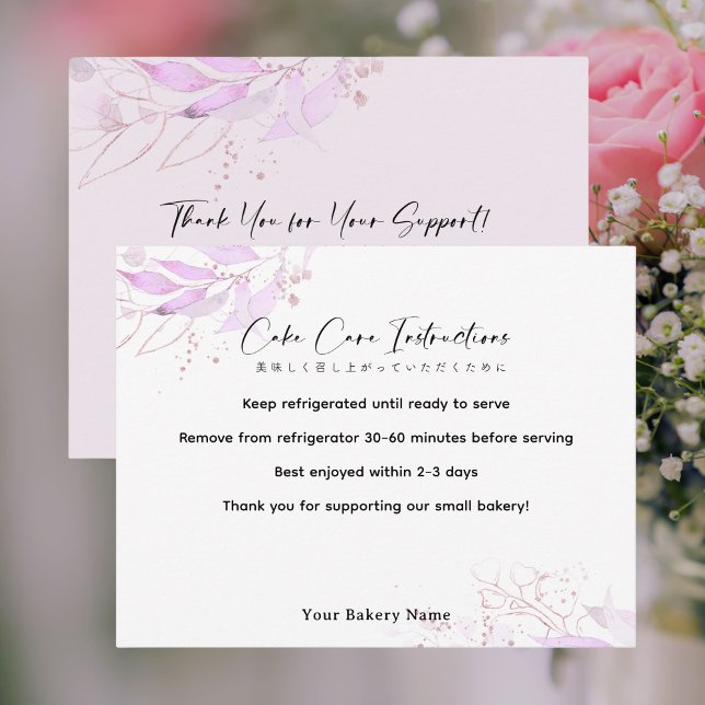 Spring Botanical Farmers Market Cake Care Dankeskarte (Von Creator hochgeladen)