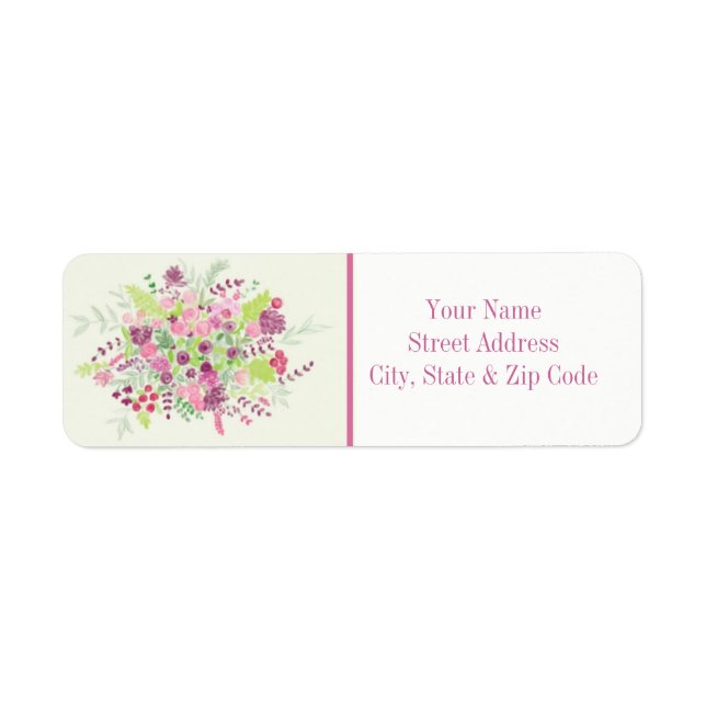 Spring Bouquet Address Label (Vorne)