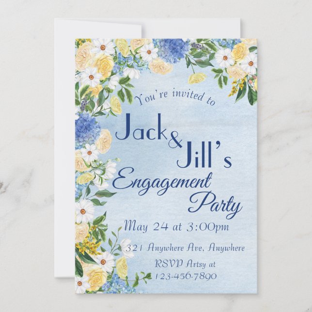 Spring Bouquet Einladung (Vorderseite)