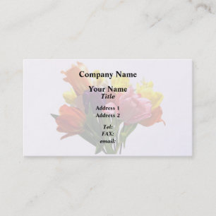 Spring Bouquet mit Tulips und Daffo Business Card Visitenkarte