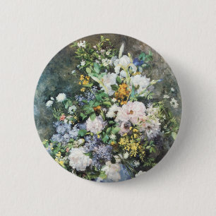 Spring Bouquet von Pierre Renoir, Vintage Blume Button