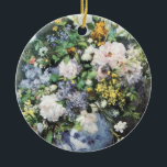 Spring Bouquet von Pierre Renoir, Vintage Blume Keramikornament<br><div class="desc">Spring Bouquet (1866) von Pierre Renoir ist ein Vintages, blumengeschmücktes Kunstwerk, das noch lebensecht impressionistisch gemalt wird. Ein Blumenstrauß mit blühenden Frühlingsblumen aus dem Garten in einer blauen Vase. Über den Künstler: Pierre-Auguste Renoir (1841-1919) war ein führender Maler in der Entwicklung des Impressionistischen Stils. Renoirs Gemälde zeichnen sich durch ihr...</div>