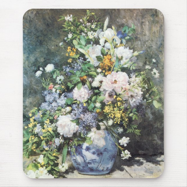 Spring Bouquet von Pierre Renoir, Vintage Blume Mousepad (Vorne)