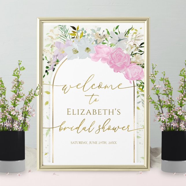 Spring Brautparty Welcome Sign Wildblume Poster (Von Creator hochgeladen)