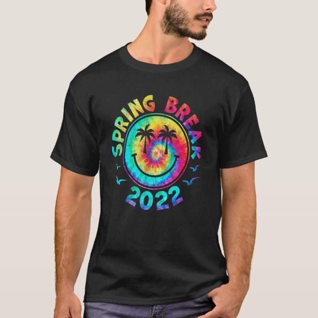 Spring Break 2022 Matching Group Gefärbte Krawatte T-Shirt (Vorderseite)