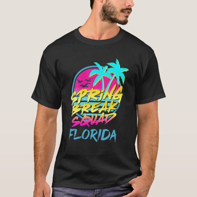 Spring Break 2022 Retro 80er 90S Florida Family Va T-Shirt (Vorderseite)