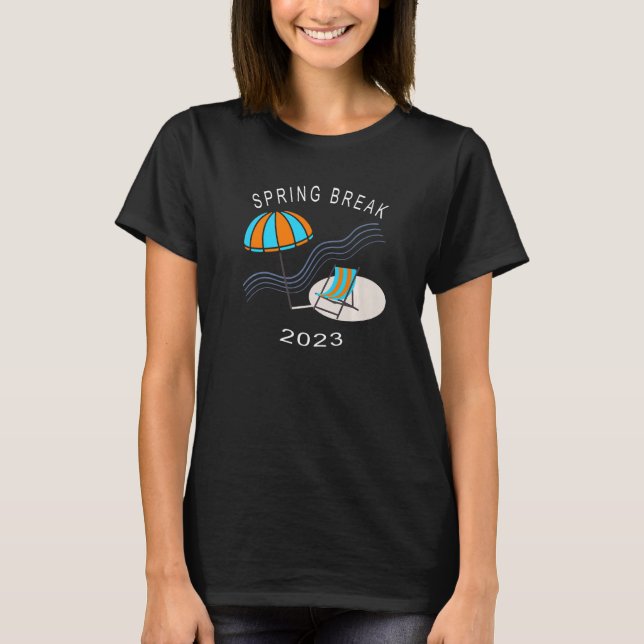 Spring Break 2023 Beach Chair Umbrella Artwork   T-Shirt (Vorderseite)