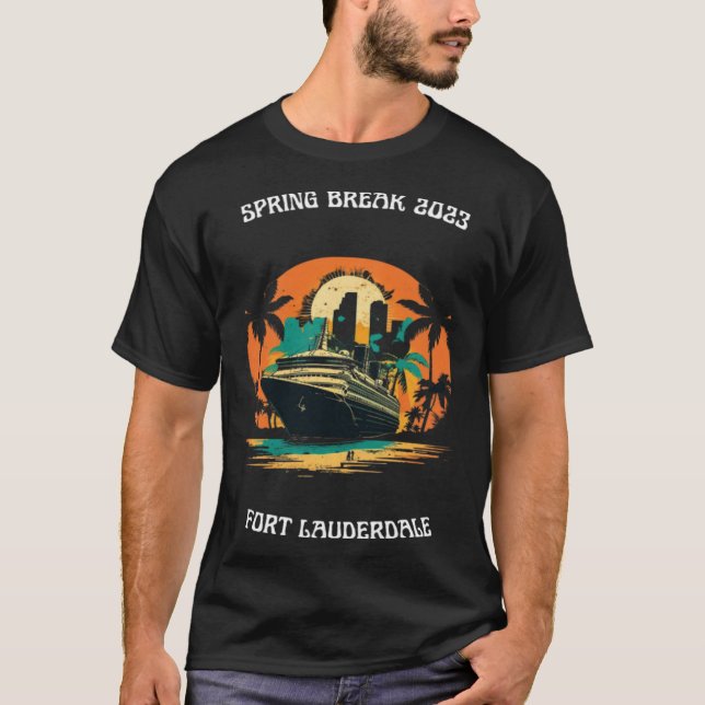 Spring Break 2023 Fort Lauderdale Florida Cruise T-Shirt (Vorderseite)