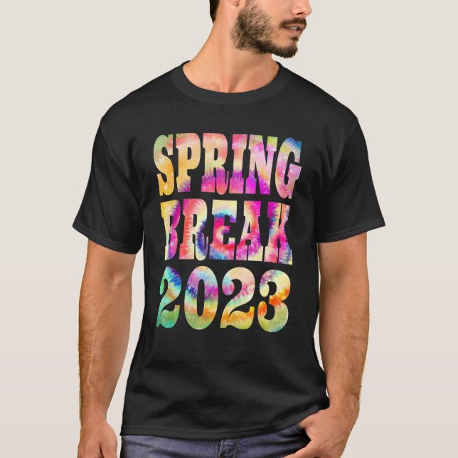 Spring Break 2023  Groovy Tie Dye Matching Family  T-Shirt (Vorderseite)