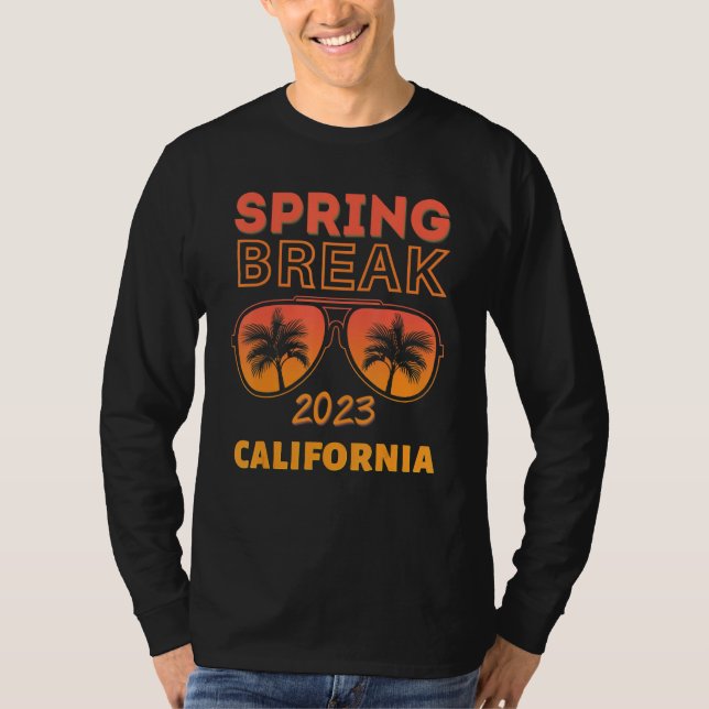 Spring Break California 2023 Sunglasses Beach Vaca T-Shirt (Vorderseite)