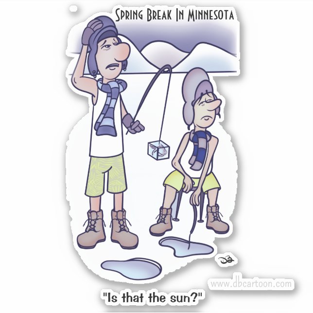 Spring Break Custom Cut Sticker (Vorderseite)