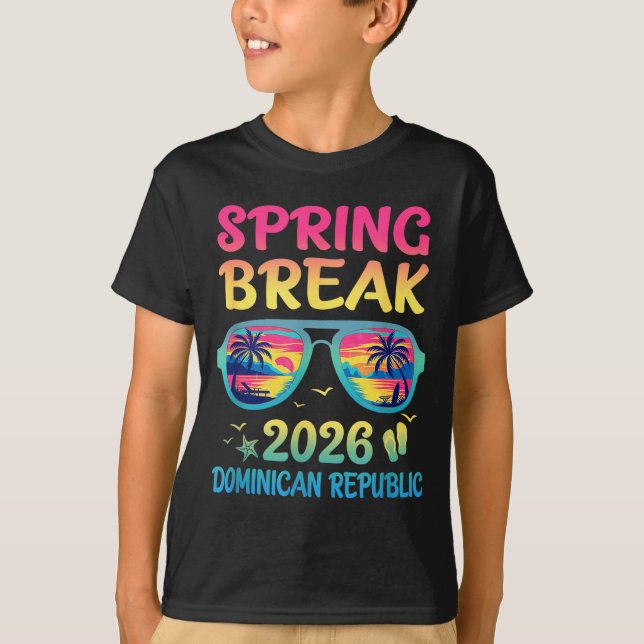 Spring Break Dominican Republic 2026 Vacation Trip T-Shirt (Vorderseite)
