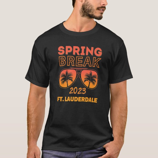 Spring Break Ft. Lauderdale 2023 Beach Vacay Party T-Shirt (Vorderseite)