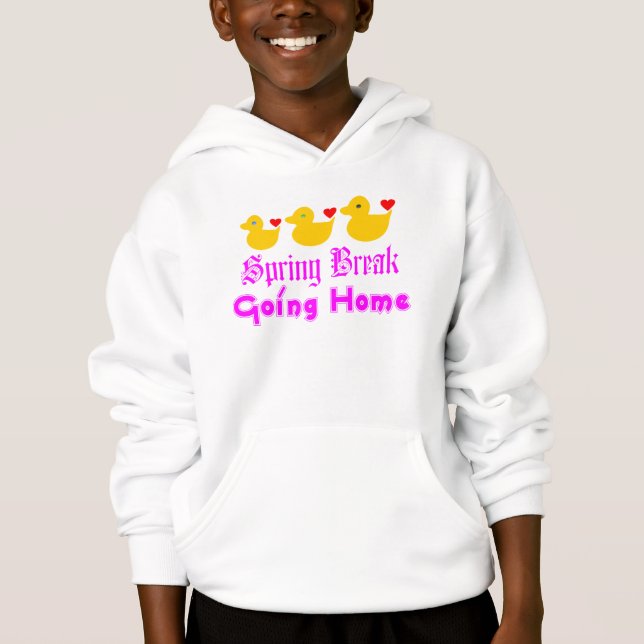 ♫ ♥ Spring Break Going Zuhause Ducks Kids' Hoodie  (Vorderseite)