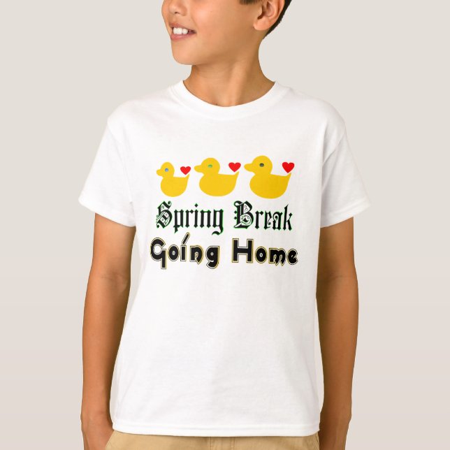 ♫ ♥ Spring Break Going Zuhause Ducks Kids's T - Sh T-Shirt (Vorderseite)