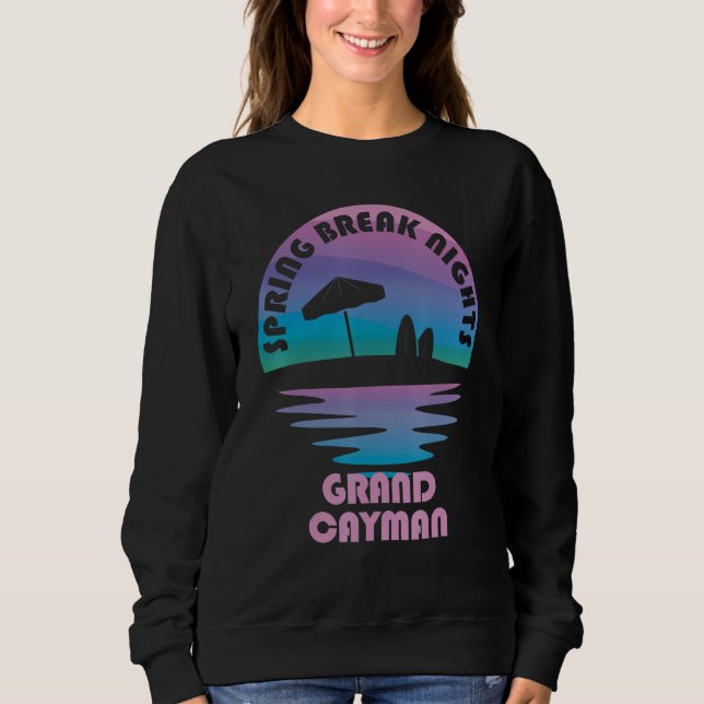 Spring Break Grand Cayman Sunset Vintage Matching  Sweatshirt (Vorderseite)