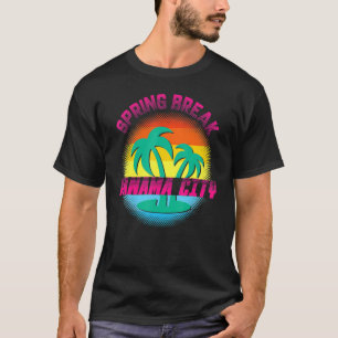 Spring Break Panama City Sunset Vintag Match W T-Shirt