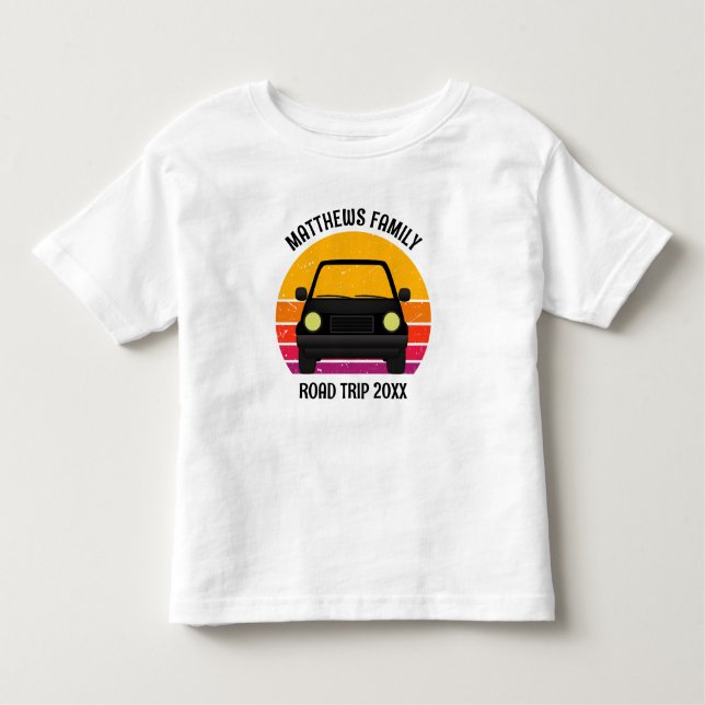 Spring Break Road Trip Sunset Customized Kleinkind T-shirt (Vorderseite)