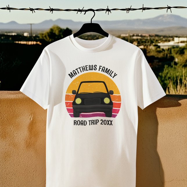 Spring Break Road Trip Sunset Customized T-Shirt (Von Creator hochgeladen)