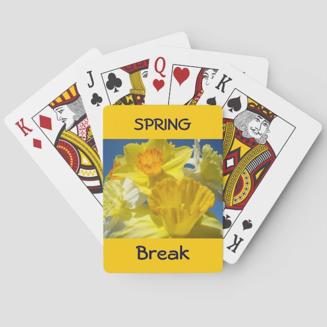 Spring Break Spielkarten Daffodien Blume (Rückseite)