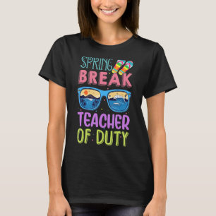 Spring Break Squad 2022 Retro Spring Break Teacher T-Shirt