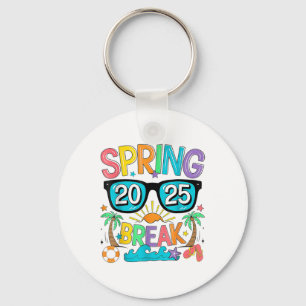 Spring Break Squad Crew Vintag 2025 Beach Palm Fa Schlüsselanhänger