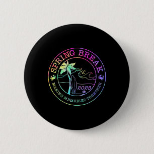 Spring Break Squad Crew Vintage 2025 Strand Palme Button
