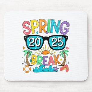 Spring Break Squad Crew Vintage 2025 Strand Palme  Mousepad