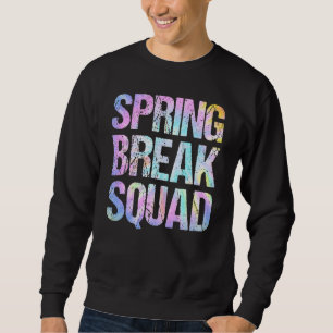 Spring Break Squad Matching Group Farbenfrohe Gefä Sweatshirt